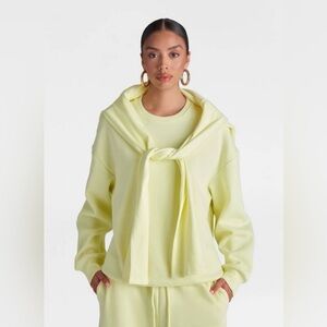 NWT KBB by Kahlana Yellow Double layer Sweatshirt